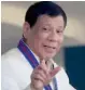  ??  ?? Rodrigo Duterte