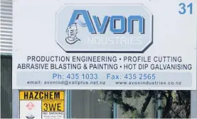  ?? Picture / John Stone ?? Two Avon Industries workers have been injured since 2009.