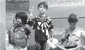  ?? CORTESíA ?? Felipe Antonio Colmenares (centro) ganó medalla de oro en la categoría 5 años.