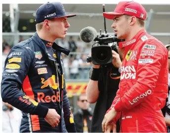  ?? LAPRESSE ?? Max Verstappen e Charles Leclerc, entrambi 22 anni, così uguali così diversi