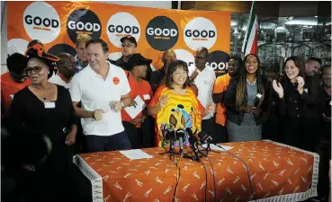  ?? News Agency (ANA) ARMAND HOUGH African ?? PATRICIA DE LILLE unveiled the interim national leadership committee of her new political party GOOD yesterday. |