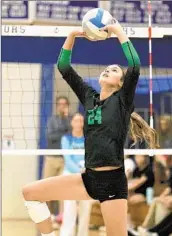  ?? Steve Galluzzo For The Times ?? SENIOR setter Charlie Fuerbringe­r is one of three captains for the Mira Costa girls’ volleyball team.