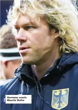  ??  ?? Germany coach: Mauritz Botha