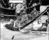  ?? The Associated Press ?? Winslow Townson
Avalanche goalie Pavel Francouz sees the puck get behind him in the second period of Colorado’s 5-1 loss to the Bruins on Saturday at TD Garden.