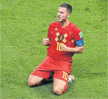  ?? AFP ?? Belgium forward Eden Hazard gestures during the quarter-final match against Brazil.