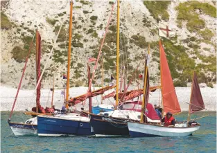  ??  ?? All friends together: a Cornish Shrimper flanked by a Drifter 22, a Coaster and a Dabber