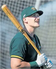  ?? RANDY VAZQUEZ/STAFF ?? Murphy arrived in Oakland as a September call-up in 2019, a clear shift to Murphy as the future behind the plate.