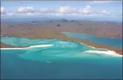  ??  ?? An aerial view from 2014 of the Great Barrier Reef off the coast of the Whitsunday Islands, along the coast of Queensland.