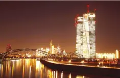  ??  ?? The headquarte­rs of the European Central Bank (ECB) are photograph­ed in front of the skyline with its banking towers in Frankfurt, Germany. — Reuters photo