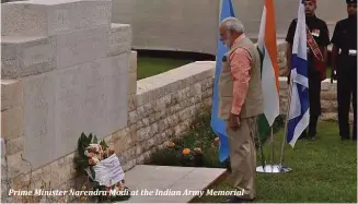  ??  ?? Prime Minister Narendra Modi at the Indian Army Memorial