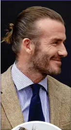  ??  ?? GOLDENBUNS: David Beckham was an early adopter – and passed on the terrible look to son Brooklyn, below