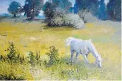  ??  ?? Guennadi Kalinine, Happy Horse, mixed media painting. Part of DVSA Pop-up Online Art Auction #4.