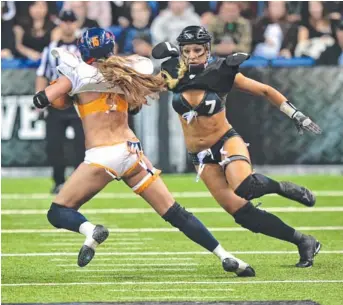  ??  ?? Lingerie League objectifie­s women, and putting it on TV is a serious insult to real women’s sports that struggle for air-time