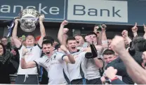  ??  ?? Macrory Cup Final winners St Mary’s Grammar, Magherafel­t