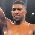  ??  ?? Showdown: Anthony Joshua ready to fight Deontay Wilder