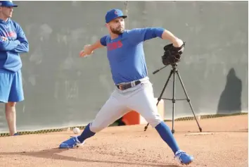  ?? JOHN ANTONOFF/SUN-TIMES ?? Manager David Ross says Tyler Chatwood (above) is in the lead for the last rotation spot.