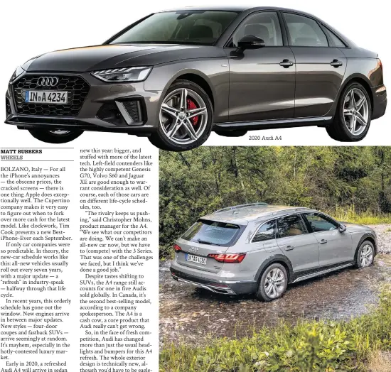 ??  ?? 2020 Audi A4
The 2020 Audi A4 Allroad makes for a great SUV alternativ­e with lots of cargo room.