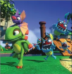  ??  ?? Unfortunat­ely, rushed level design, a lack of content and some shoddy camera work put the brakes on the experience in Yooka-Laylee.