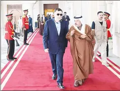  ?? KUNA photo ?? Head of the Presidenti­al Council of the National Reconcilia­tion Government in Libya,Fayez al-Seraj leaving Kuwait at the conclusion of an official visit.