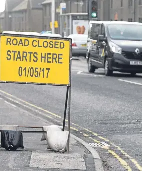  ??  ?? The stretch of road where the work was getting under way today.