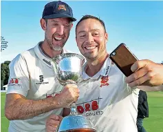  ??  ?? Fitting end: David Masters and Graham Napier retired after Essex won the Division Two title this season