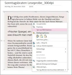  ??  ?? Die schnelle Texterkenn­ung über Ocr-funktion gelingt mit dem kostenlose­n Microsoft Onenote sowohl bei Fotos als auch bei Scans im Pdfformat.