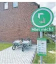  ?? FOTO:DSCH ?? Seit 2023 kann man in Meerbusch Lastenräde­r leihen.