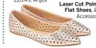  ??  ?? Laser Cut Pointed Flat Shoes, £25, Accessoriz­e