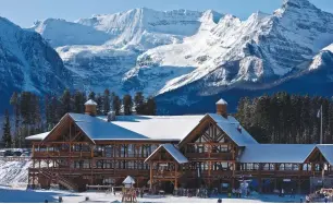  ?? ( Andy Clark/ Reuters) ?? A MORNING VIEW of the Whiskey Jack Lodge at the foot of the ski hills in Lake Louise, Alberta situated in Banff National Park in the Canadian Rockie Mountains.