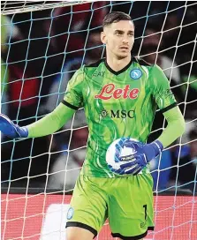  ?? MOSCA ?? Il portiere Alex Meret, 24 anni