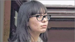  ?? CP PHOTO ?? American Souvannara­th arrives at provincial court in Halifax March 6, 2015. Souvannara­th, an American woman who plotted to go on a Valentine’s Day shooting rampage at a Halifax mall, has been sentenced to life in prison with no parole for a decade.a