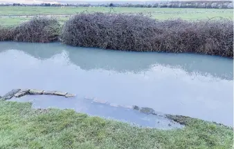  ?? Photo by Steve Pitcher. ?? Polluted water in Roundmoor Ditch.