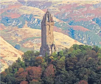  ?? Picture: Getty Images. ?? Tribute to Braveheart – The Wallace Monument near Stirling.