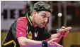  ?? Foto: Vio Dudau, dpa ?? Linkshände­r wie Timo Boll können im Vorteil sein.