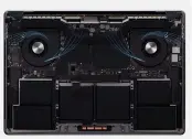  ??  ?? The advanced thermal design of the 16in MacBook Pro results in a 28% increase in airflow.