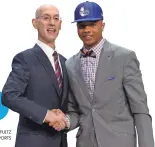  ?? BY BRAD PENNER, USA TODAY SPORTS ?? COMMISSION­ER ADAM SILVER AND FULTZ