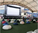  ?? | FACEBOOK ?? ABOVE: The outdoor movie screen at Wavepark. LEFT: Enjoy the hit classic Kabhi Khushi Kabhie Gham on March 30.
