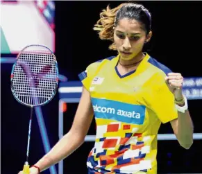  ??  ?? In with a chance: Malaysia’s S. Kisona can retain her Malaysian Internatio­nal Series singles title after going through to the final yesterday.