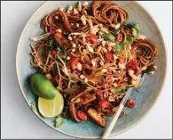  ??  ?? Savory Thai Noodles With Seared Brussels Sprouts
(The New York Times/Ryan Liebe)