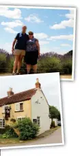  ??  ?? LEFT Yorkshire Lavender ABOVE Sam and Rose relax among the lavender fields next day. The Bay Horse brews its own excellent ale