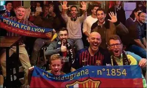  ??  ?? La penya FCBlaugran­a Lyon compte près de 200 membres.