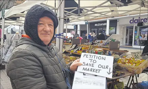  ??  ?? A petition has been launched to save the market in Canterbury city centre