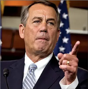  ?? AP/J. SCOTT APPLEWHITE ?? “At some point, Washington has to deal with its spending problem,” House Speaker John Boehner of Ohio asserted Wednesday.