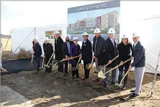  ?? CARA JACKSON / TEHACHAPI NEWS ?? Ground was broken for the TownePlace Suites by Marriott in Tehachapi on Dec. 4. It is only one block from the Adventist Health Tehachapi Valley hospital.