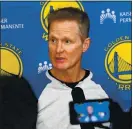  ?? DOUG DURAN — STAFF PHOTOGRAPH­ER ?? Warriors head coach Steve Kerr on Klay Thompson’s Achilles tear: “It’s one of the saddest injuries that I’ve ever been around.”