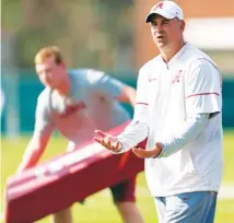  ?? ASSOCIATED PRESS FILE PHOTO ?? Jeremy Pruitt has at least a few more days as the defensive coordinato­r at Alabama before giving his full attention to his new job as the head coach at Tennessee. If the Crimson Tide win Monday’s Sugar Bowl, they’ll play for the national title on Jan....