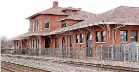  ?? [PHOTOS BY JIM BECKEL, THE OKLAHOMAN] ?? The Guthrie Historic Homes Tour will include the restored train depot at 403 W Oklahoma Ave.