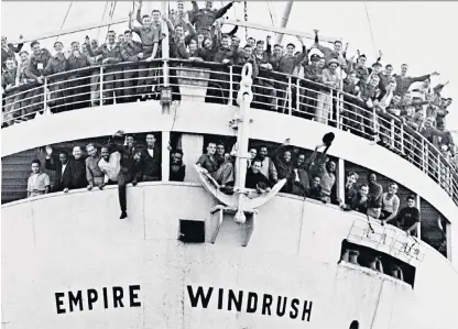  ??  ?? Harsh realities: many aboard the Windrush, left, did not receive a warm welcome in the UK. Right: the new exhibition features Una Marson and the story behind To Sir,
With Love, below