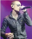  ??  ?? Chester Bennington performs at a music festival in Camden, New Jersey, in 2015.