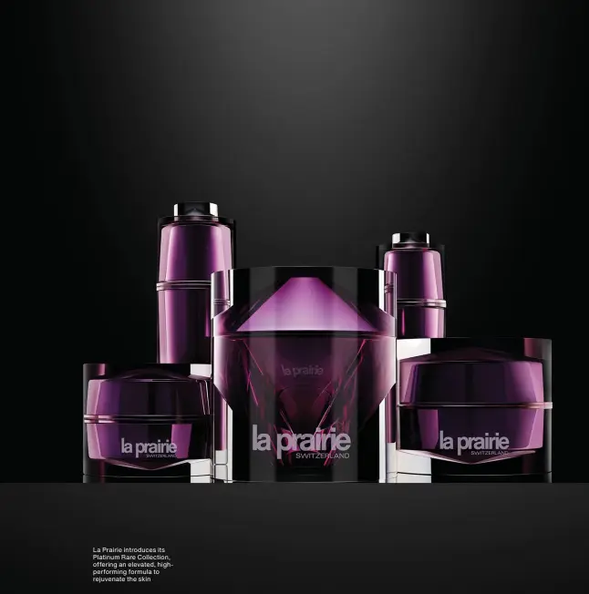  ?? La Prairie introduces its Platinum Rare Collection, offering an elevated, highperfor­ming formula to rejuvenate the skin ??